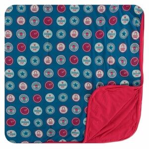 Kickee Pants Blue and Red Kids Blanket